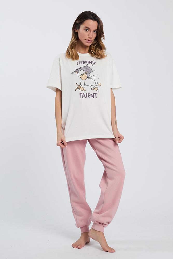 MAGLIA BIANCA DONNA 6800 TALENT HAPPY PEOPLE